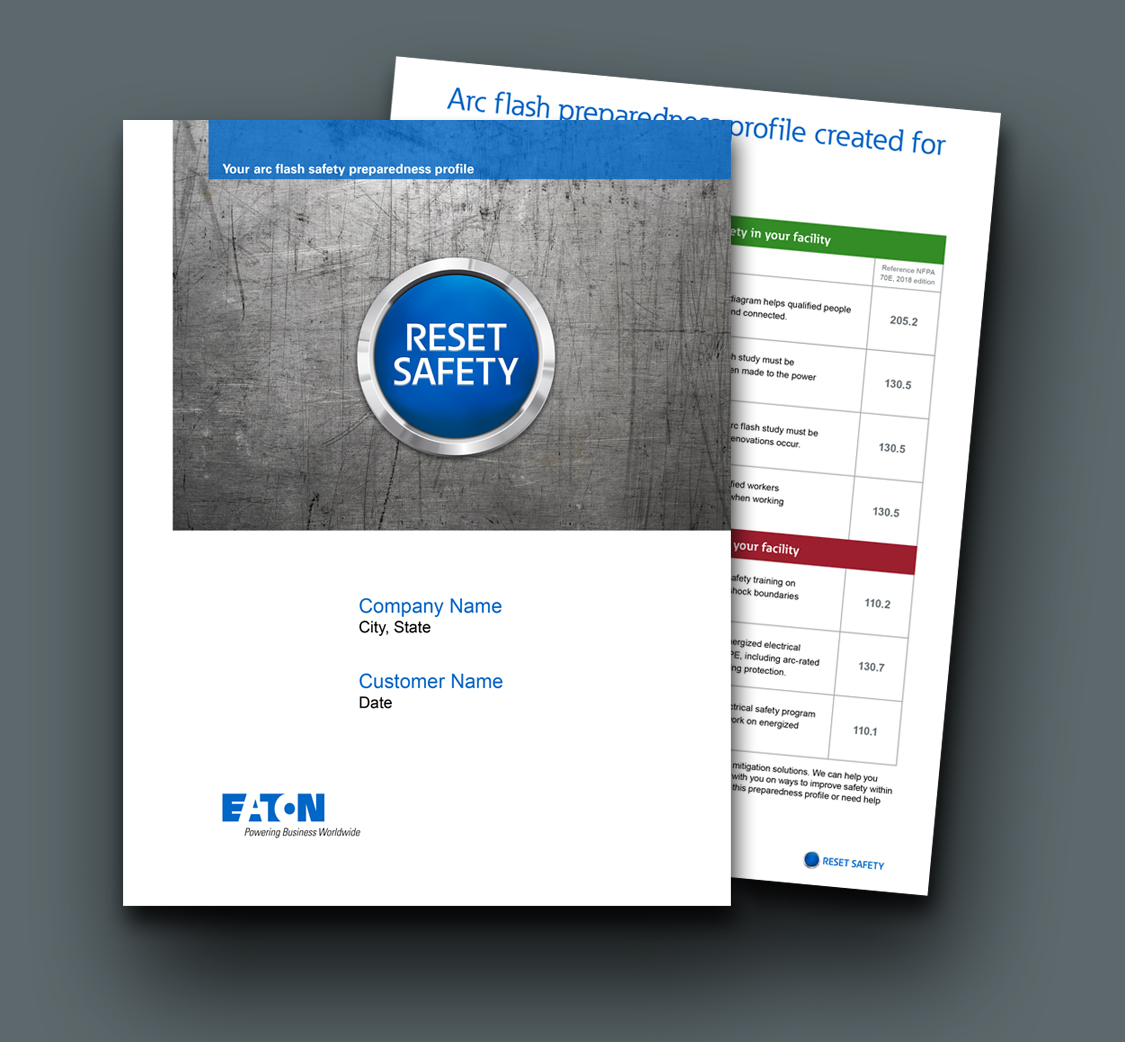 arc flash preparedness profile on dark gray background