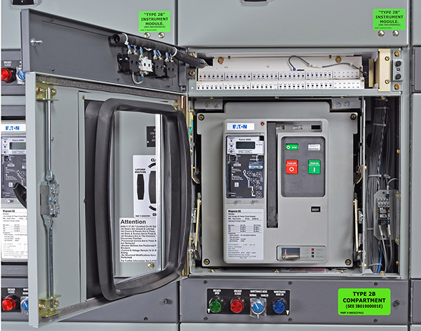 lva arc resistant 2b breaker door and secondary door open
